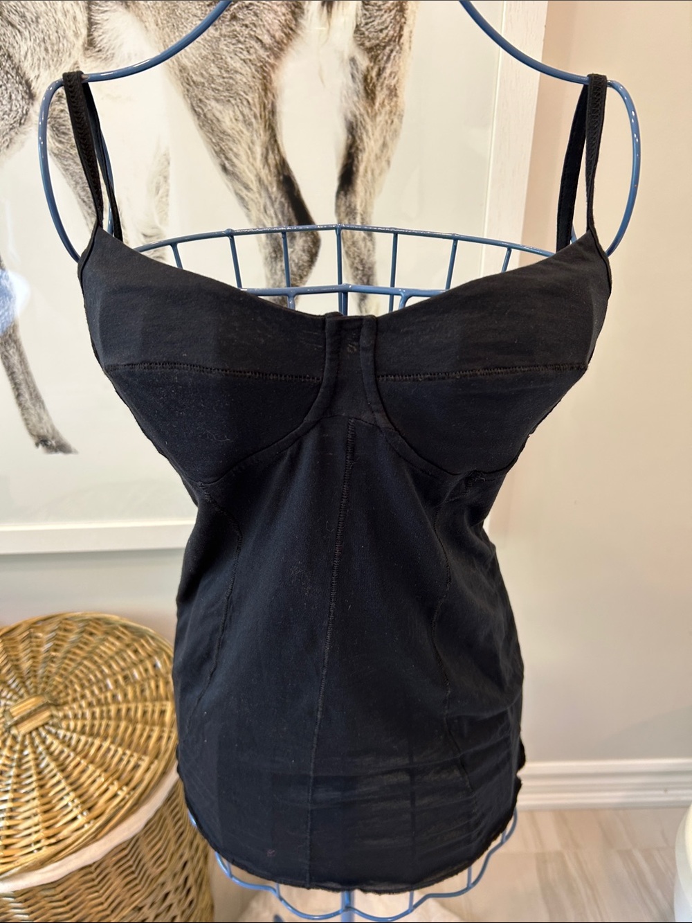 Wilfred Pima cotton black tank top with cup stitching size small